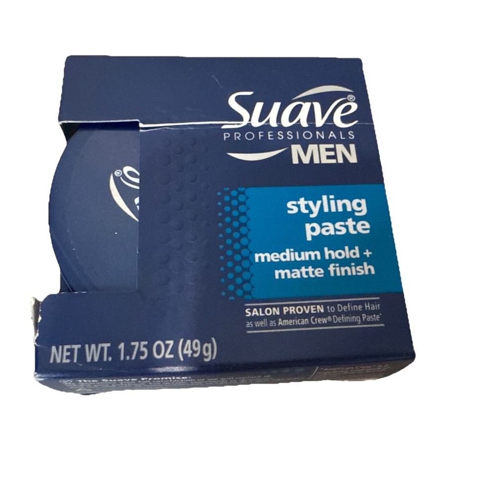 Suave Professionals Men's Hair Styling Paste Medium Hold Matte Finish 1.75 oz